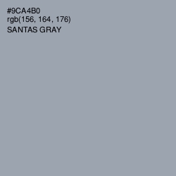 #9CA4B0 - Santas Gray Color Image